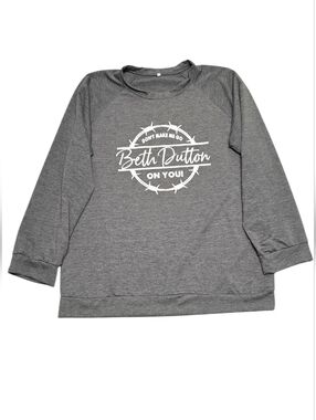 Graphic Grey Beth Dutton Crew Sweatshirt